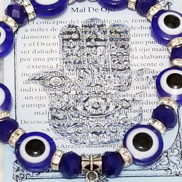 Host Pick 🎉 Hamsa Hand Evil Eye Blue Tassel Protection Bracelet New - Picture 5 of 6
